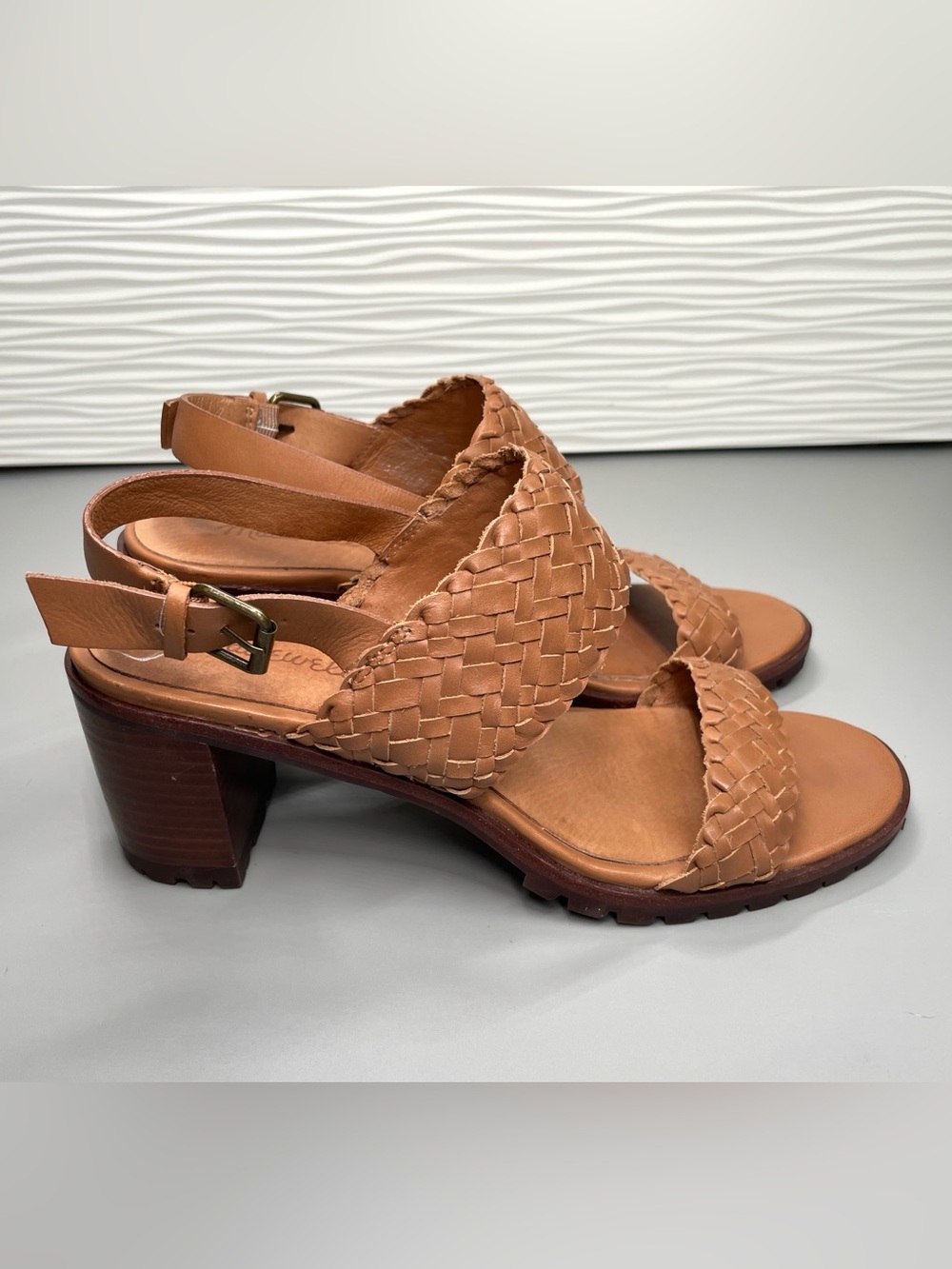 Madewell The Kiera Lugsole Woven Sandal Warm Hickory Size 9 NWOB RARE